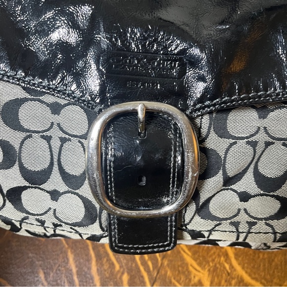 Coach Bleeker Black and Gray Signature C Hobo Bag - Picture 7 of 11